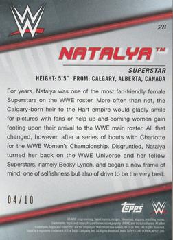 2016 Topps WWE Divas Revolution - Autographs Gold #28 Natalya Back