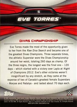 2016 Topps WWE Divas Revolution - Historic Women's Champions #5 Eve Torres Back