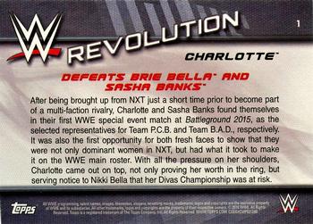 2016 Topps WWE Divas Revolution - The Revolution #1 Charlotte Back