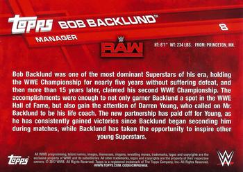 2017 Topps WWE #8 Bob Backlund Back