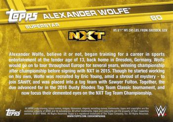 2017 Topps WWE #60 Alexander Wolfe Back
