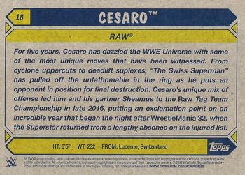 2017 Topps WWE Heritage #18 Cesaro Back