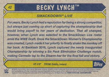 2017 Topps WWE Heritage #42 Becky Lynch Back