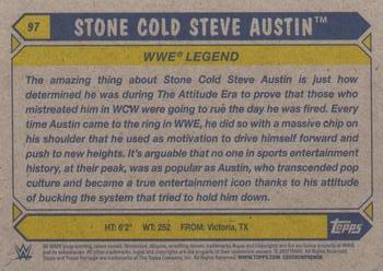 2017 Topps WWE Heritage #97 Stone Cold Steve Austin Back