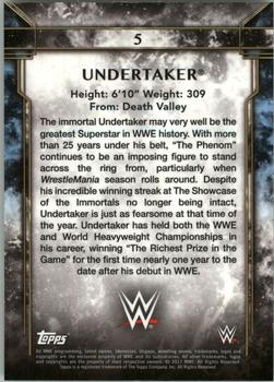 2017 Topps Legends of WWE #5 Undertaker Back