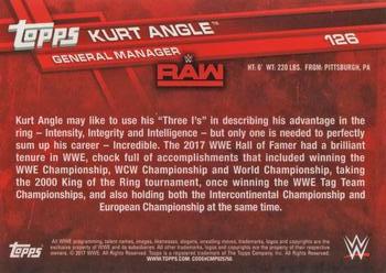 2017 Topps WWE Then Now Forever  #126 Kurt Angle Back