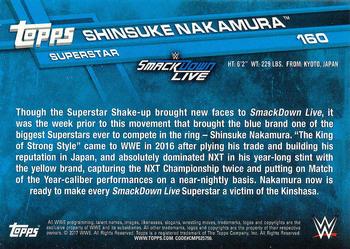 2017 Topps WWE Then Now Forever  #160 Shinsuke Nakamura Back