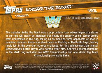 2017 Topps WWE Then Now Forever  #182 Andre the Giant Back