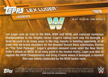 2017 Topps WWE Then Now Forever  #189 Lex Luger Back