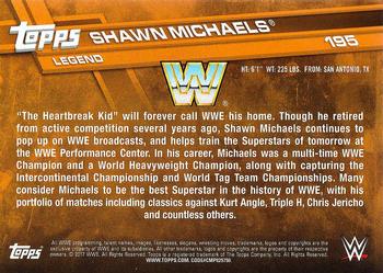 2017 Topps WWE Then Now Forever  #195 Shawn Michaels Back