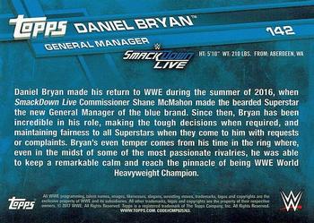 2017 Topps WWE Then Now Forever  #142 Daniel Bryan Back