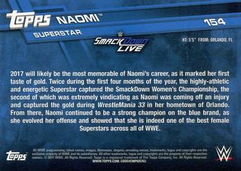 2017 Topps WWE Then Now Forever  #154 Naomi Back