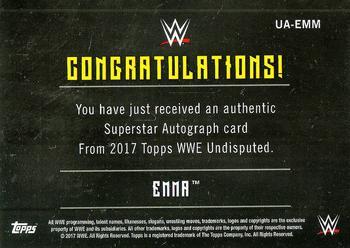 2017 Topps WWE Undisputed - Autographs Red #UA-EMM Emma Back