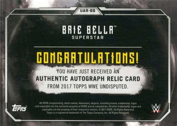2017 Topps WWE Undisputed - Autograph Relics Gold #UAR-BB Brie Bella Back