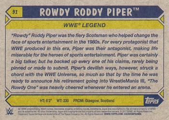 2017 Topps WWE Heritage - Blue #91 Roddy Piper Back