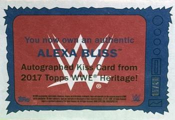 2017 Topps WWE Heritage - Kiss Cards Autographs Gold #NNO Alexa Bliss Back