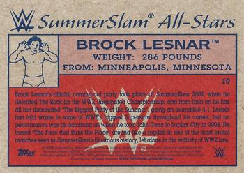 2017 Topps WWE Heritage - SummerSlam All-Stars #10 Brock Lesnar Back