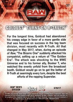 2018 Topps WWE Road To Wrestlemania #37 Goldust Turns on R-Truth - Raw Back