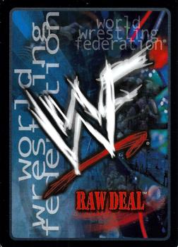 2002 Comic Images WWF Raw Deal:  Mania #1 Spinning Crescent Kick Back
