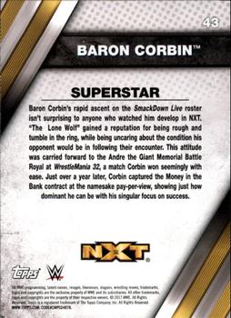 2017 Topps WWE NXT - Bronze #43 Baron Corbin Back