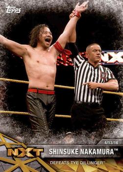2017 Topps WWE NXT - Matches and Moments #32 Shinsuke Nakamura Defeats Tye Dillinger Front