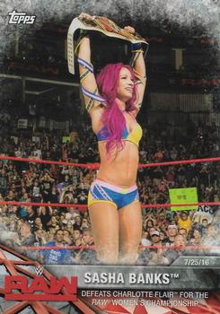 2017 Topps WWE Women's Division - WWE Matches and Moments #WWE-1 Sasha Banks Front