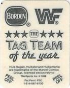 1988 Borden WWF Tag Team of the Year Stickers #NNO Smash and Ax - Demolition Back