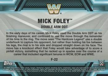 2017 Topps WWE Then Now Forever  - Finishers and Signature Moves #F-22 Mick Foley Back