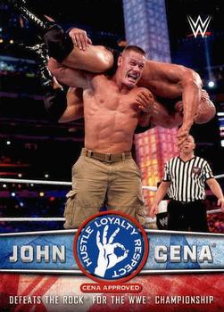 2017 Topps WWE Then Now Forever  - John Cena Tribute (Part 4) #32 John Cena - Defeats The Rock for the WWE Championship Front