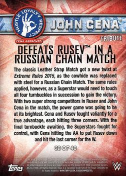 2017 Topps WWE Then Now Forever  - John Cena Tribute (Part 4) #38 John Cena - Defeats Rusev in a Russian Chain Match Back