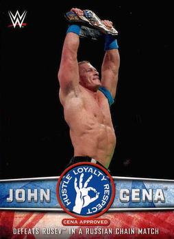 2017 Topps WWE Then Now Forever  - John Cena Tribute (Part 4) #38 John Cena - Defeats Rusev in a Russian Chain Match Front
