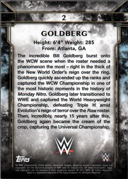 2017 Topps Legends of WWE - Bronze #2 Goldberg Back