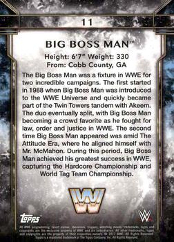 2017 Topps Legends of WWE - Bronze #11 Big Boss Man Back