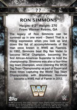 2017 Topps Legends of WWE - Bronze #77 Ron Simmons Back