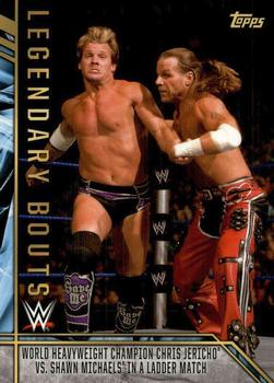 2017 Topps Legends of WWE - Legendary Bouts #17 World Heavyweight Champion Chris Jericho vs. Shawn Michaels in a Ladder Match - No Mercy 2008 Front