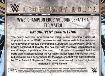 2017 Topps Legends of WWE - Legendary Bouts #20 WWE Champion Edge vs. John Cena in a TLC Match - Unforgiven 2006 Back