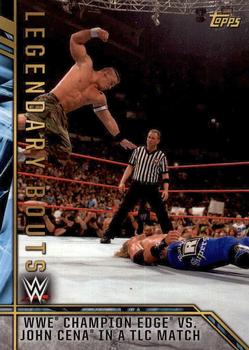 2017 Topps Legends of WWE - Legendary Bouts #20 WWE Champion Edge vs. John Cena in a TLC Match - Unforgiven 2006 Front