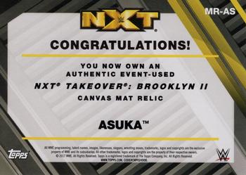 2017 Topps WWE NXT - Mat Relics Bronze #MR-AS Asuka Back