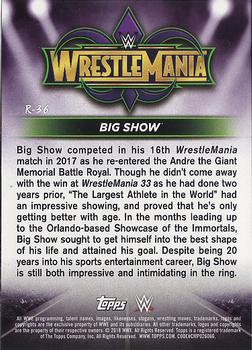 2018 Topps WWE Road To Wrestlemania - Wrestlemania 34 Roster #R-36 Big Show Back