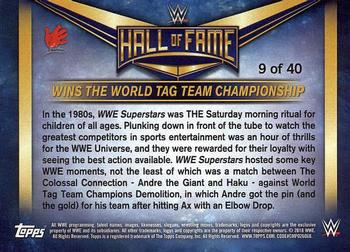 2018 Topps WWE Road To Wrestlemania - WWE Hall of Fame Tribute (Part 1) #9 Andre the Giant - Wins the World Tag Team Championship Back