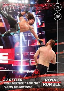 2018 Topps Now WWE #1 AJ Styles Front