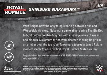 2018 Topps Now WWE #2A Shinsuke Nakamura Back