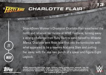 2018 Topps Now WWE #13 Charlotte Flair Back