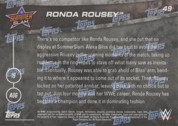 2018 Topps Now WWE #49 Ronda Rousey Back