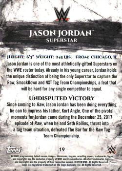 2018 Topps WWE Undisputed #19 Jason Jordan Back