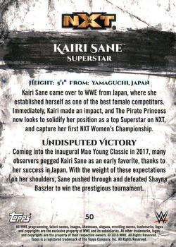 2018 Topps WWE Undisputed #50 Kairi Sane Back