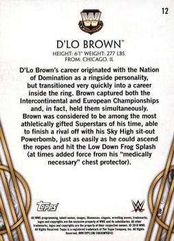 2018 Topps Legends of WWE #12 D'Lo Brown Back