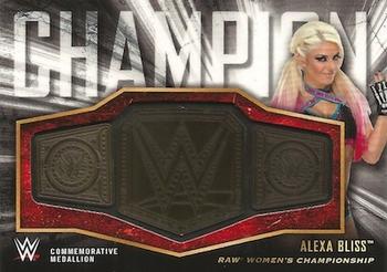 2018 Topps WWE - Commemorative Championship Medallions #CC-AB Alexa Bliss Front