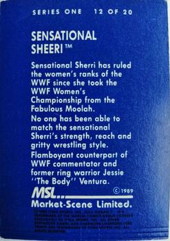 1989 Market Scene WWF Superstars of Wrestling Series 1 #12 Sensational Sherri Back