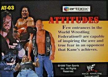 1999 Artbox WWF Lenticular Action - Attitudes #AT-03 Kane Back